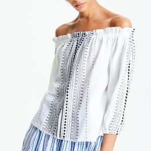 NWT Lemlem Izara off-shoulder blouse M